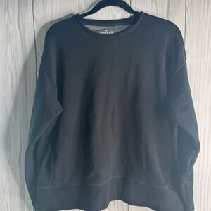 Bombas Womans Black Crewneck Sweatshirt Top Size XL  Contrast Stitch Packets